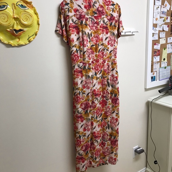 Garnet Hill Floral Wrap Dress 16 - Picture 7 of 11